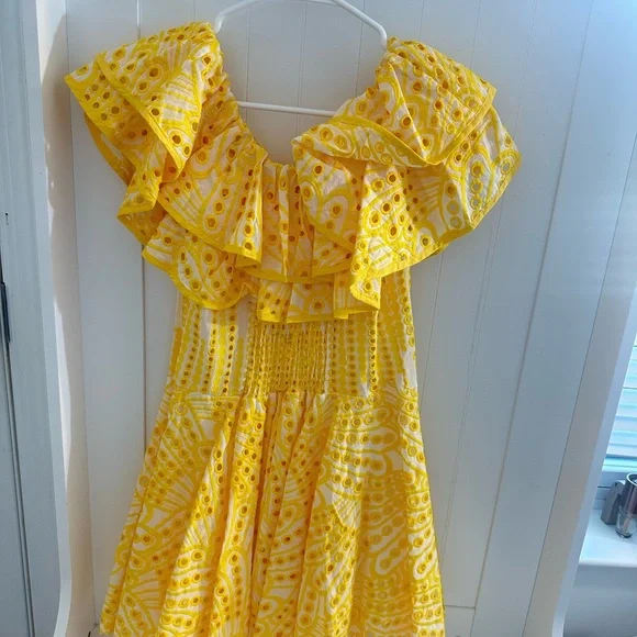 Commense Yellow One Shoulder Dress - Picture 3 of 3